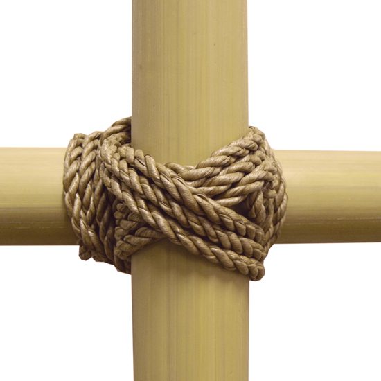 Rope Tying Two Bamboo Poles